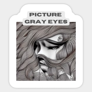 PICTURE GRAY EYES Sticker